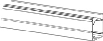 500cm Connect Roman Blind Headrail (Pk 6) WH