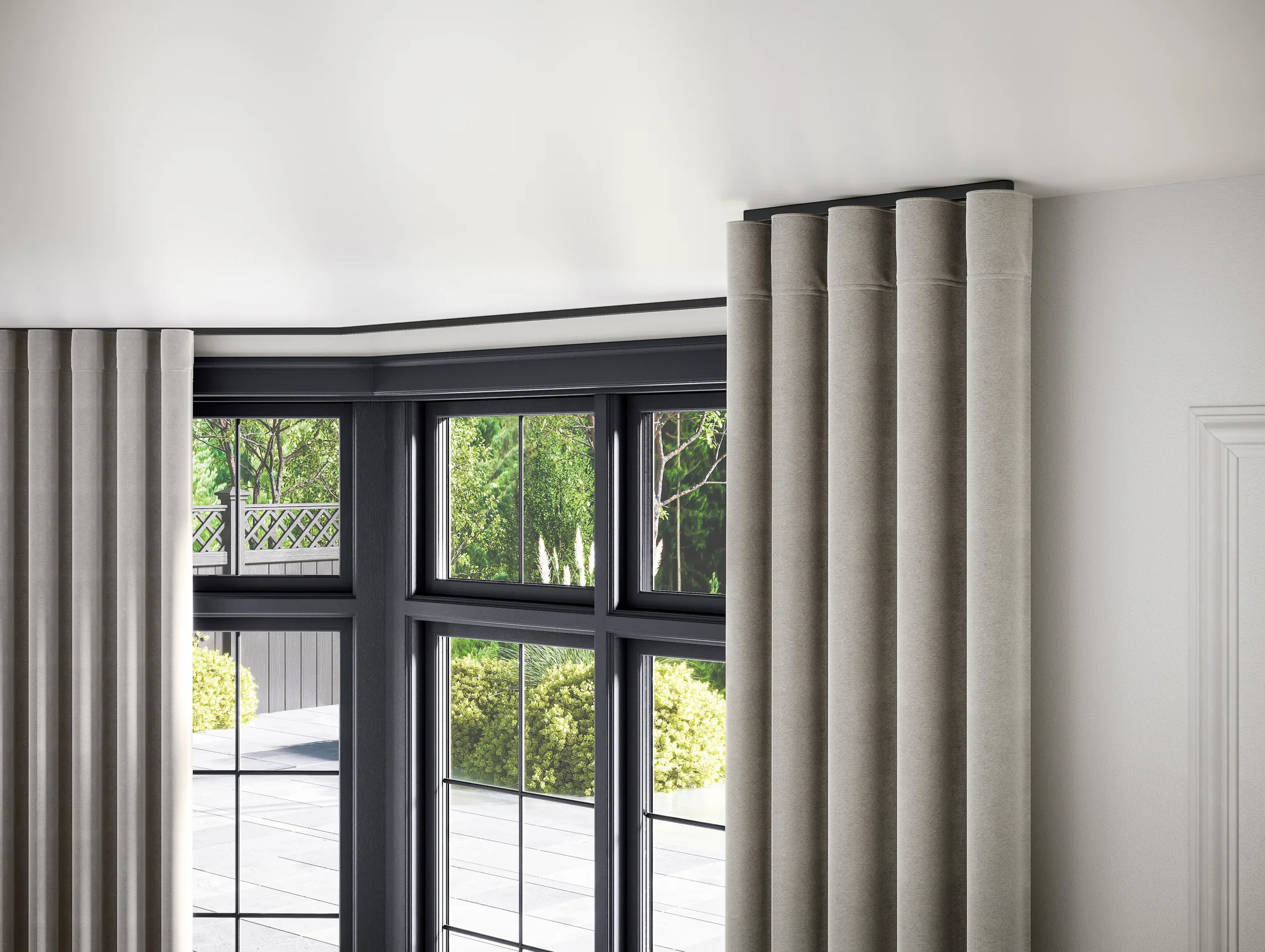 KT2 curtain track in a living room