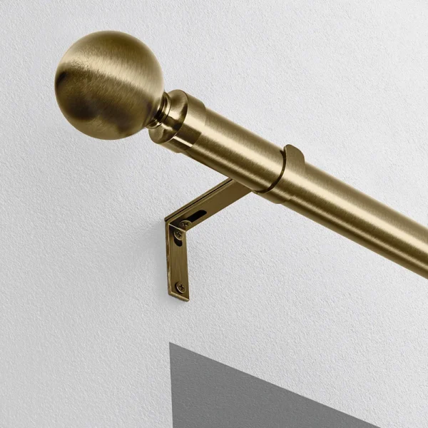 28mm Eyelet Ball Pole 180cm Antique Brass