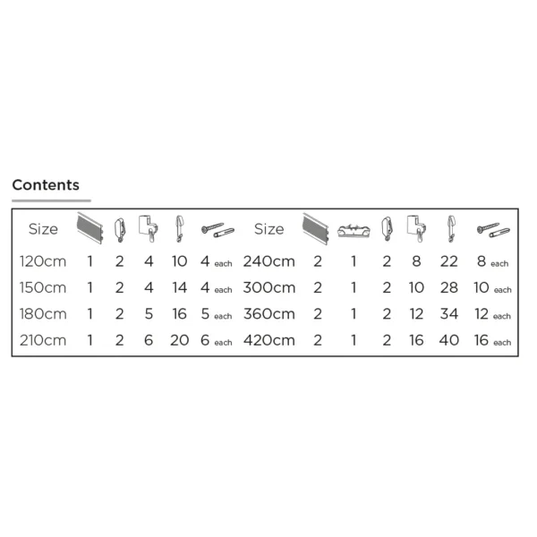 120cm Streamline PVC Track WH