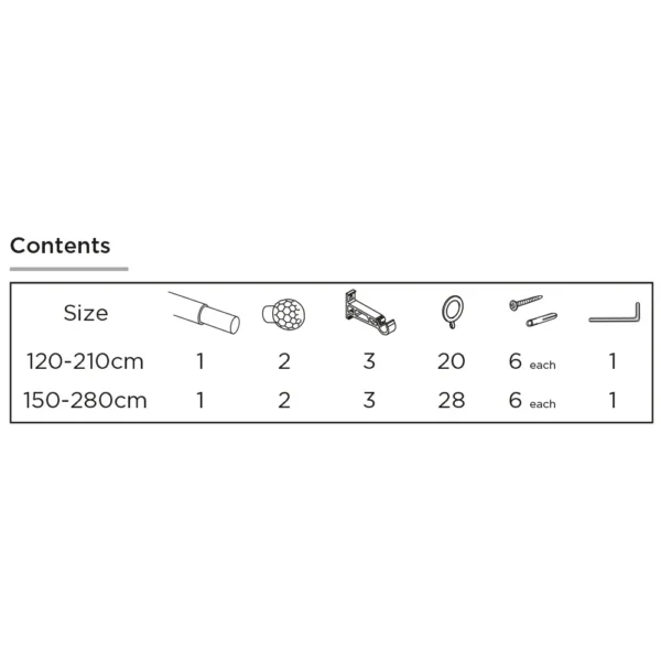 ECO PK 13-16mm 120-210cm Acrylic Ball Pole SI
