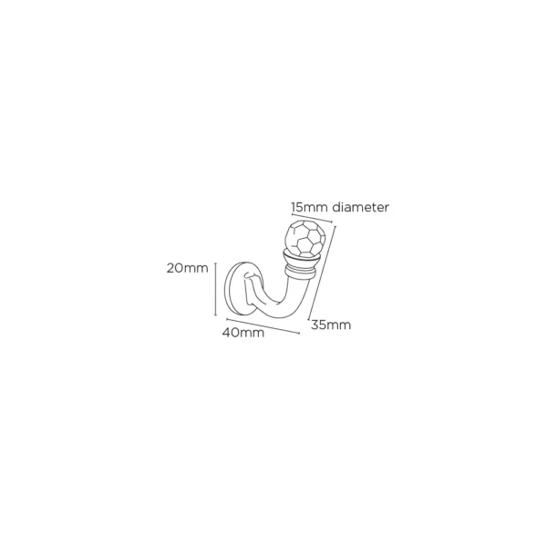 Crystal Palma Tieback Hook (Pk 2) AB