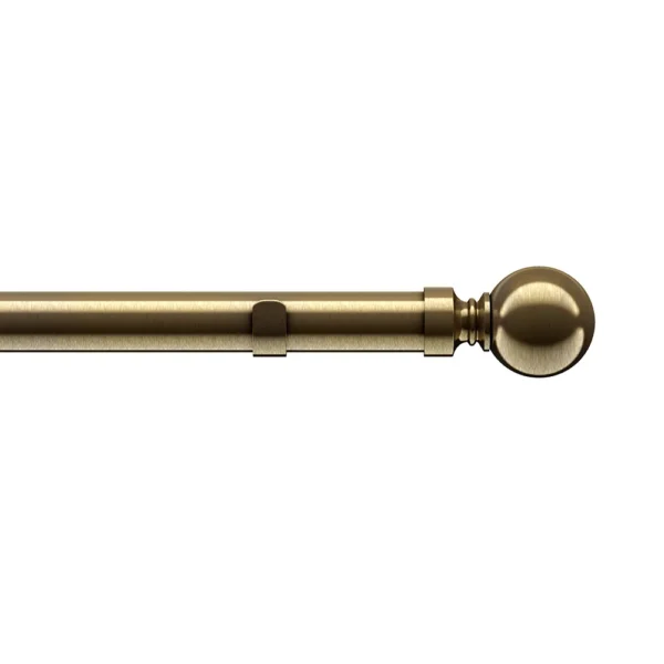 28mm Eyelet Ball Pole 180cm Antique Brass