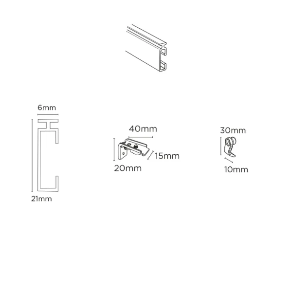 200cm Fineline Track SI