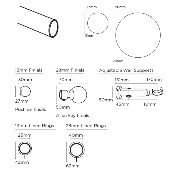 13-28mm 300cm Dual Pole SS