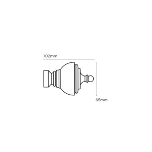 28mm Poles Apart Vienna Finial Pk 10 SS