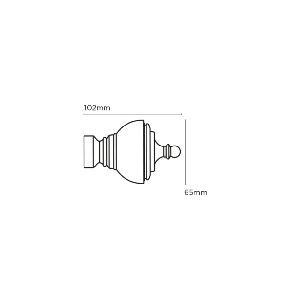 28mm Poles Apart Vienna Finial Pk 10 SS