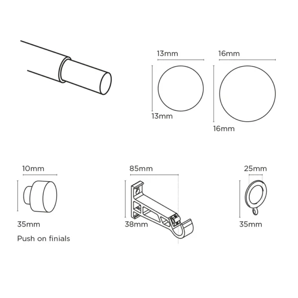 ECO PK 13-16mm 150-280cm Stud Pole CR
