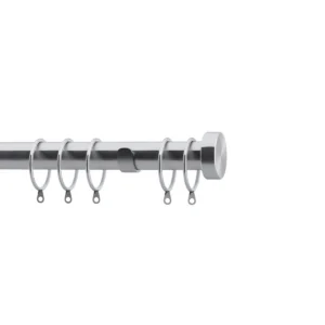 28mm 125cm Stud End Cap Pole Set SS