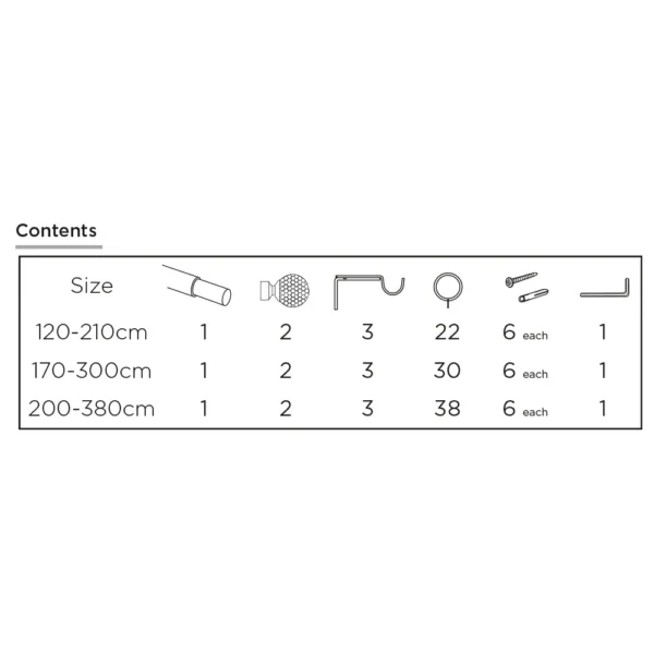 ECO PK 25-28mm 120-210cm Pristine Crystal Pole CH