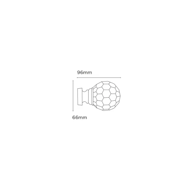 ECO PK 35mm Acrylic Ball Finial (PK2)CH