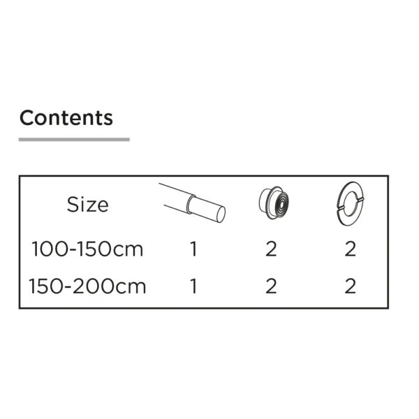 19-22mm 150-200cm 60 Second Extendable Pole SIL