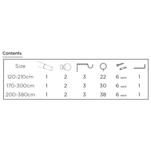 ECO PK 25-28mm 120-210cm Pristine Ball Pole CH