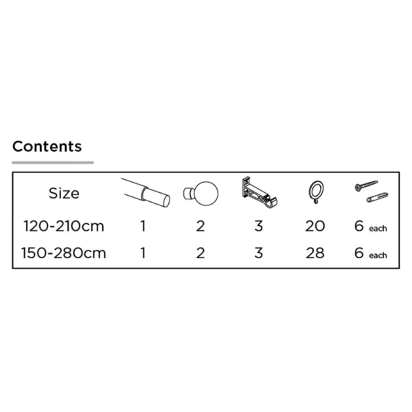 ECO PK 13-16mm 120-210cm Ball Pole CR
