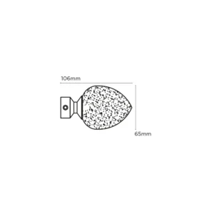 28mm Poles Apart Alexia (SI Mir) Finial Pk 10 CH