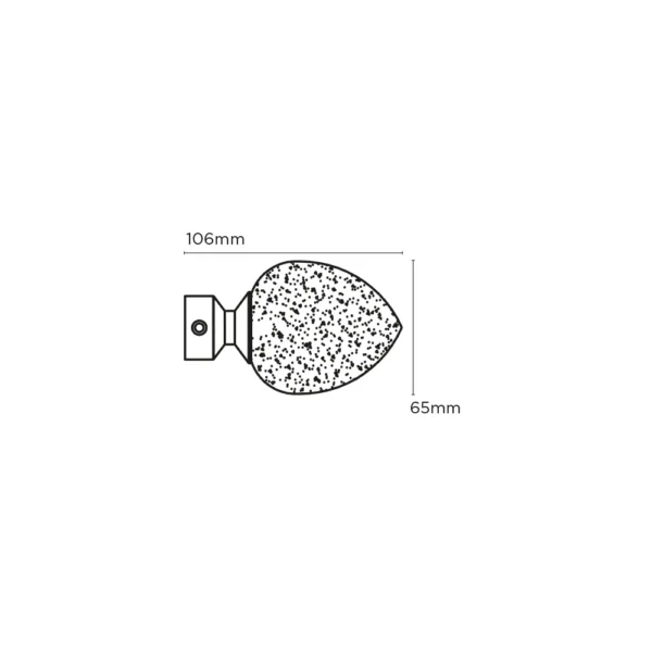 28mm Poles Apart Alexia (SI Mir) Finial Pk 10 SS