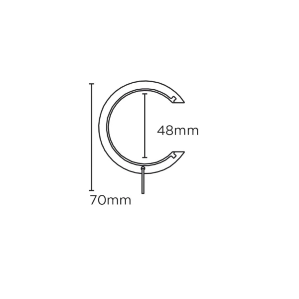 35mm Metal Lined Passing Rings (Pk 10) SS