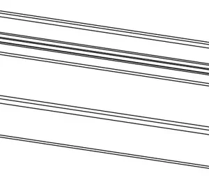 500cm Connect Roman Blind Headrail (Pk 6) WH