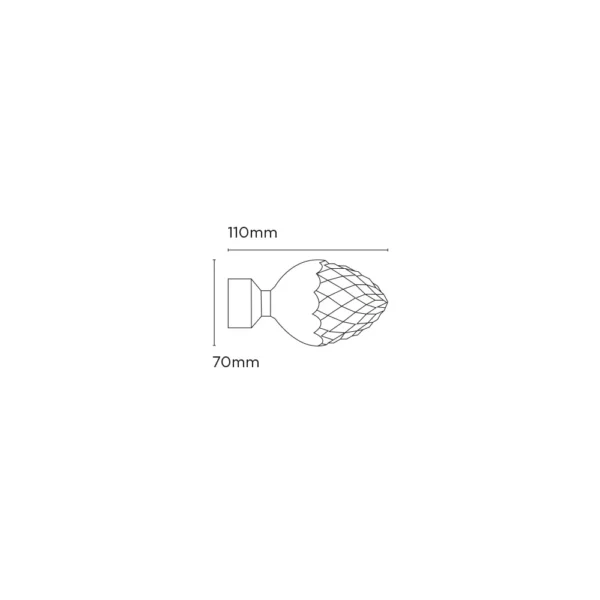 ECO PK 35mm Acorn Finial (PK2)CH