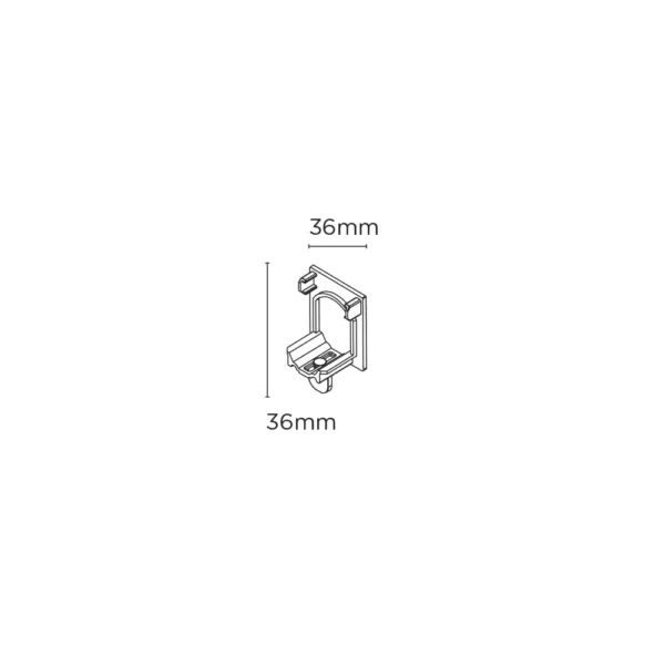 Connect Roman Blind Twist & Lock End Cap Pk10 Wh