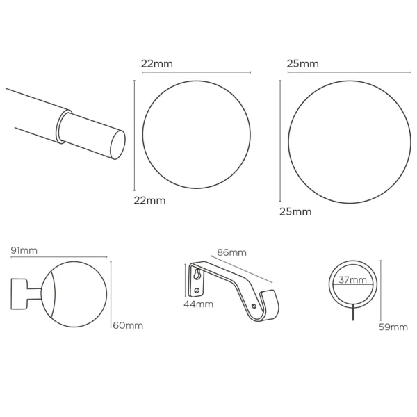 22-25mm 120-210 Finesse Pole Set CH