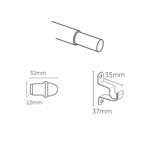 50cm-75cm Cafe Rod SI