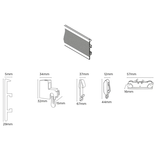 120cm Streamline PVC Track WH