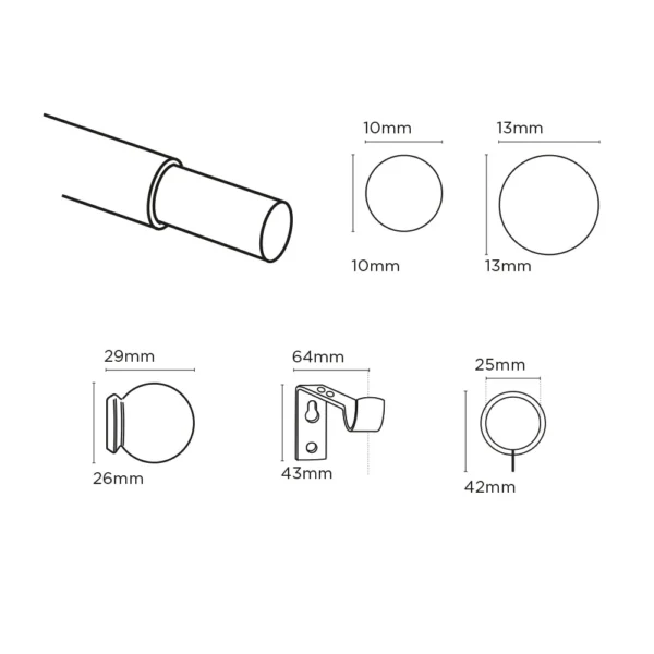 10-13mm 150-280cm Ball Pol Set SS