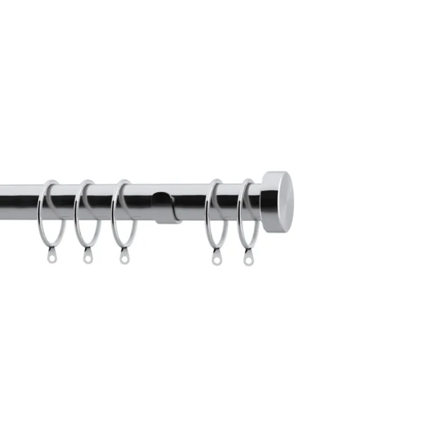 28mm 300cm Stud End Cap Pole Set CH