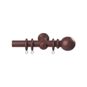 28mm 120cm Woodland Ball Pole Dark Oak