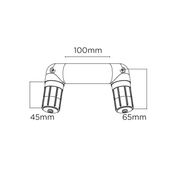 35mm Metal Double Corner Joint (Pk 1) AB