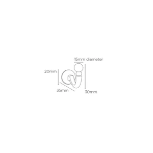 Palma Tieback Hook (Pk 30) CR