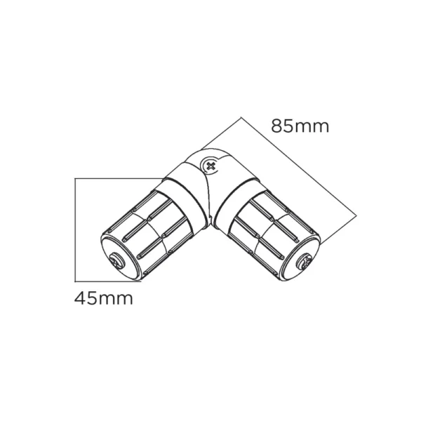 35mm Metal Single Corner Joint (Pk 1) MB