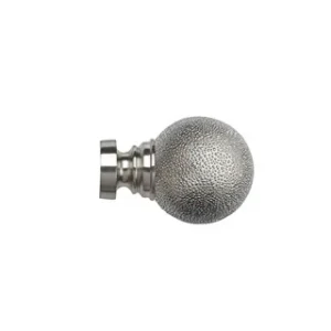 ECO PK 35mm Textured Ball Finial (PK2)SS