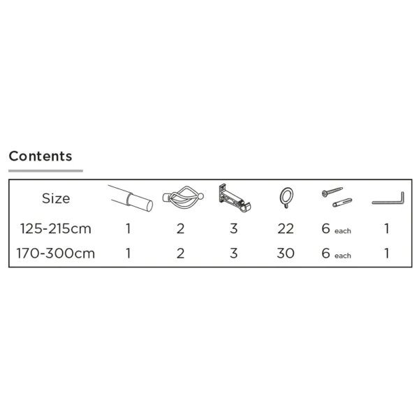 16-19mm 125-215cm County Crown Pole BK