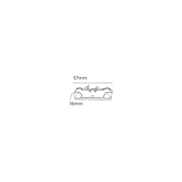 Streamline Track Connector Pk 1 WH