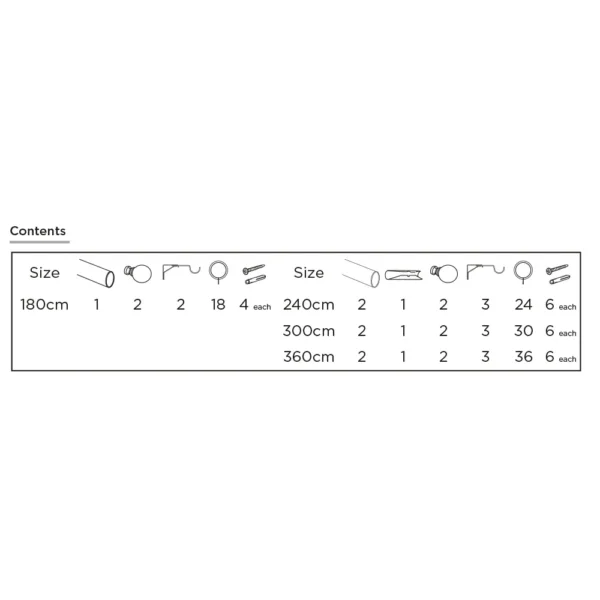 35mm 180cm Ball Pole Set SS
