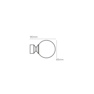 28mm Met Sphere Finial (Pk 10) CH