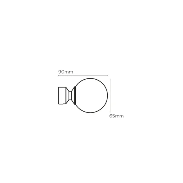 28mm Met Sphere Finial Pk 10 BK
