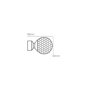 28mm Poles Apart Bella Finial Pk 10 CH