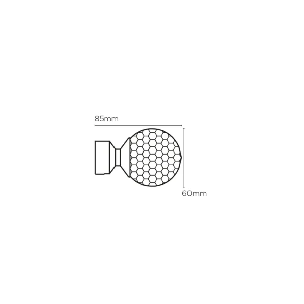 28mm Poles Apart Bella Finial Pk 10 AB