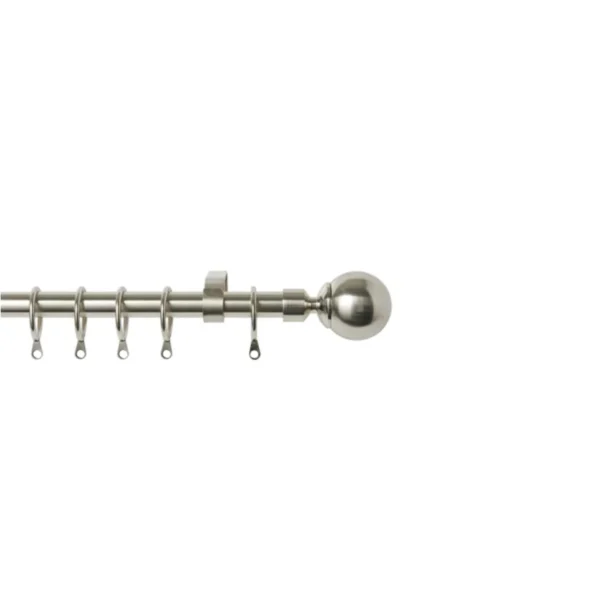 16-19mm 170-300cm Ball Pole Set Pole Satin Silver